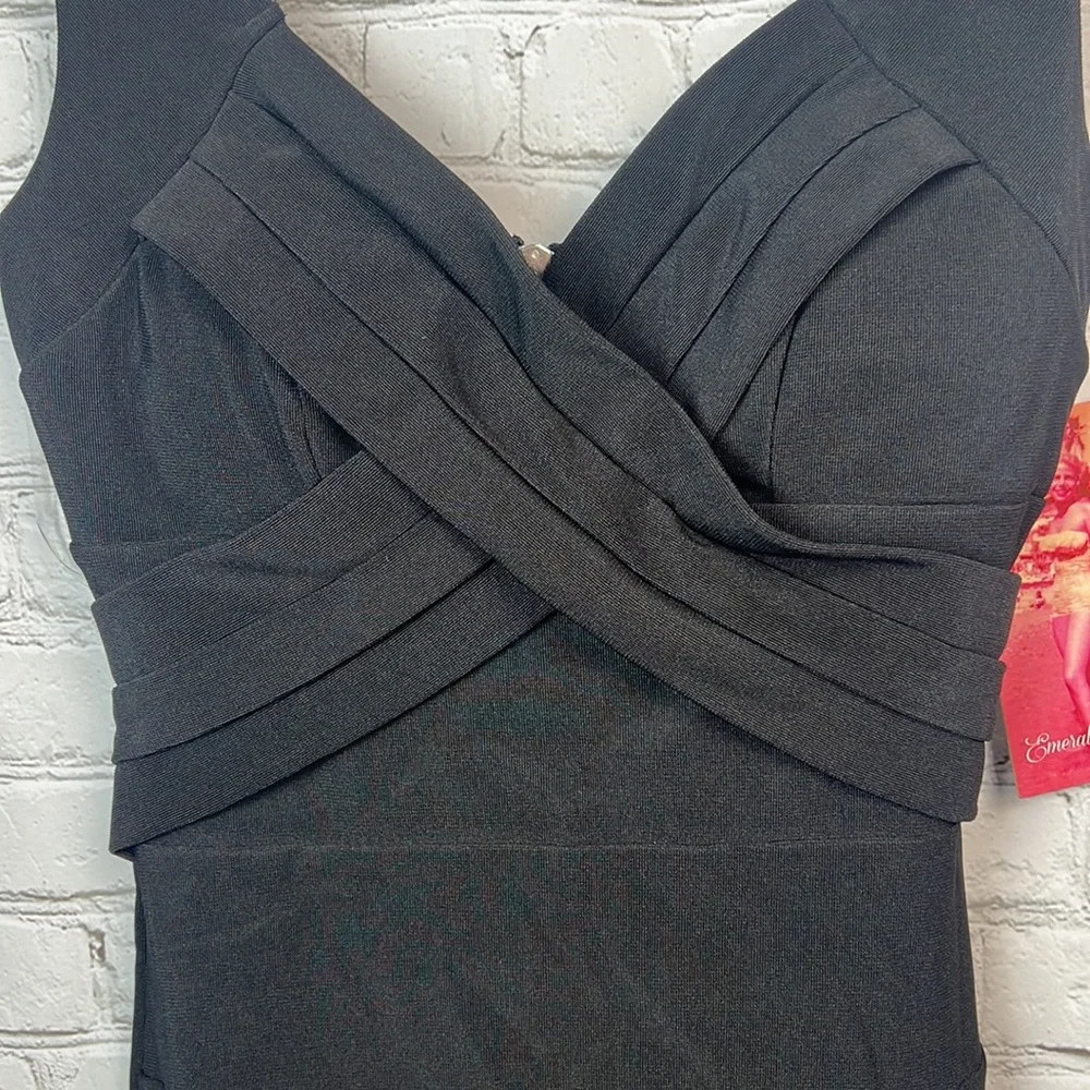 Emerald Sundae Black Banded Bodycon Dress Juniors Size Small Homecoming Prom - Picture 4 of 6